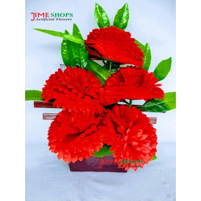 Picture of Artificial 5 Flower For Both Desk Or Hanging In Plastic Tob For Decoration (WHLP 1)