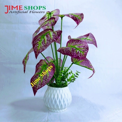 Picture of Artificial Leaves Tree & Plants in Plastic Tob For Home, Office & Restaurant decorations (LT 1)
