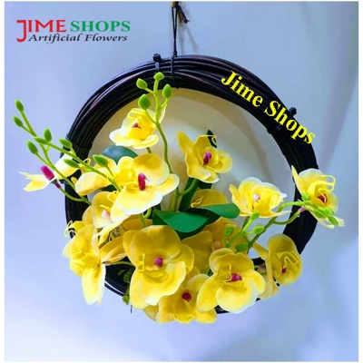 Picture of Artificial Hanging orchid tob For Home, Office & Restaurant decorations, Jime shops wall hanging flower (H OR 4)