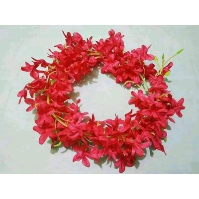 Picture of Artificial Gajra Flower For Women Hair, Weading Hair Gajra, Party Flower For Hair - Hair Band (Red,One size fits all)