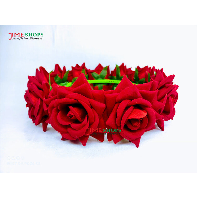 Picture of Artificial Flower Crown Hairstyle, Headband Flower, Bridal Wedding Crown Flower - Hair Band (Rose Crown,One size fits all)