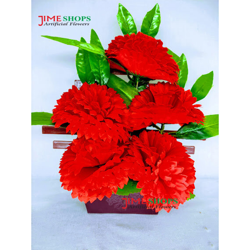 Picture of Wall Hanging Artificial Flower Tob Or Basket 11Inc Long For Wall Decoration - Home Decoration Item (Red)