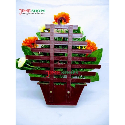 Picture of Wall Hanging Artificial Flower Tob Or Basket 11Inc Long For Wall Decoration - Home Decoration Item (HK4)
