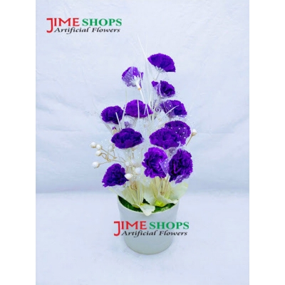 Picture of Artificial Flower & Plant 18Cm In Plastic Pot For Any Kind Of Decoration - Home Decoration Item - Home Decoration Item - Home Decoration Item (Violet)