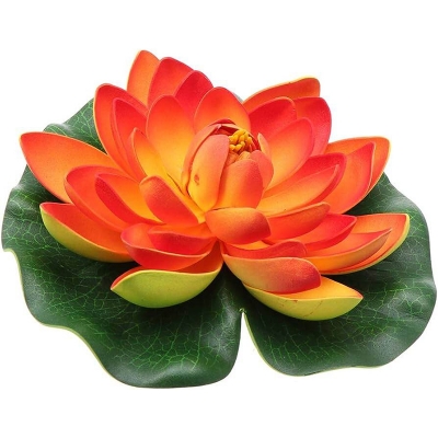 Picture of 10cm/18cm Fish Tank Artificial Water Lily Pond Decor Yousheng Floating Foam Lotus Fake Flower Plants (WL 3)