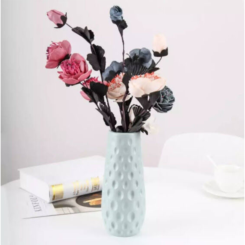 Picture of Desktop decorative vase Plastic Vases Home Decor Anti-ceramic Vases Imitation Rattan Flower Vase European Wedding Modern Decorations Unbreakable Basket vases ,Empty Flower Tob (C1)