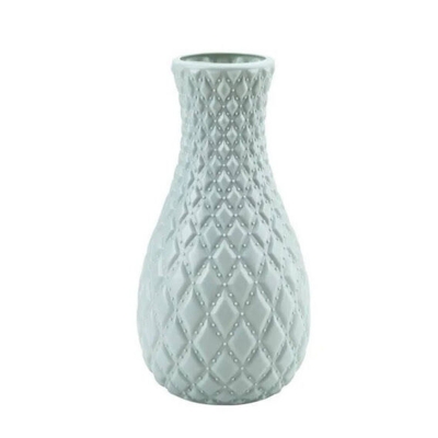 Picture of Modern Plastic Flower Vase for Home Living Room Decoration Flower Pot Imitation Porcelain ,Empty Flower Tob (Creem)