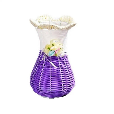 Picture of Empty Flower Tob, New Design Rattan Simulation Dried Flower Living Room Plastic Vases (Random)