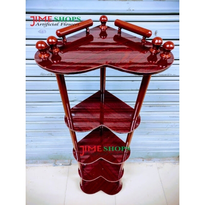 Picture of Brown 5 Shelf Wooden Corner Stand 4feet For Showpiece or Artificial Flower Decoration (Love Corner)
