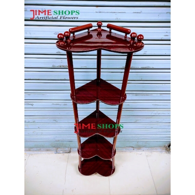 Picture of Brown 5 Shelf Wooden Corner Stand 4feet For Showpiece or Artificial Flower Decoration (Love Corner)