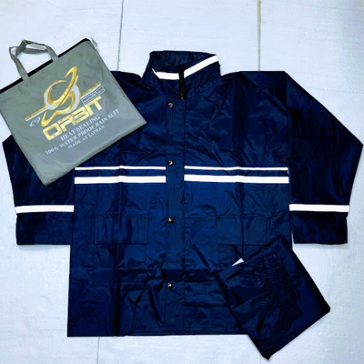 Picture of Orbit 007 Rain Coats for Men Waterproof Jacket and Pant with Bag, Biker Raincoat (007 Blue,18years+)