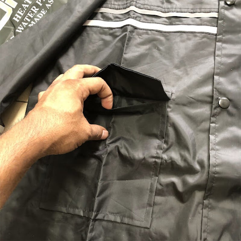 Picture of Orbit 007 Rain Coats for Men Waterproof Jacket and Pant with Bag, Biker Raincoat (007 Black,18years+)