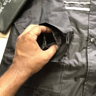 Picture of Orbit 007 Rain Coats for Men Waterproof Jacket and Pant with Bag, Biker Raincoat (007 Black,18years+)
