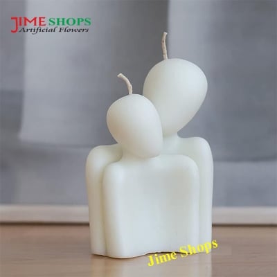 Picture of Valentines Day Gift Candle Decor in Form of Friends, Family, Couple in Love (Lovers White) (C C T 1)