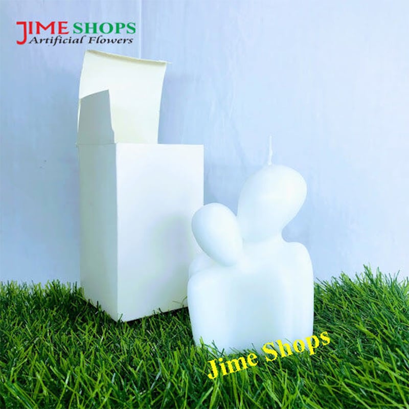 Picture of Valentines Day Gift Candle Decor in Form of Friends, Family, Couple in Love (Lovers White) (C C T 1)