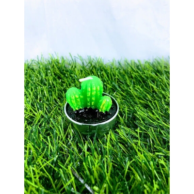 Picture of Cactus Tealight Candles Set, Handmade Delicate Succulent Cactus Artificial Succulents Tealight Candles Perfect for Birthday Party Valentine's Day Wedding Spa Home Decor (Cac C 2)