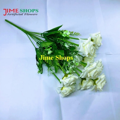 Picture of Artificial 10 roses flower bunches 16 inc long, flower bunches for tob (FBR1)