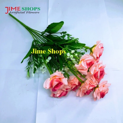 Picture of Artificial 10 roses flower bunches 16 inc long, flower bunches for tob (FBR2)