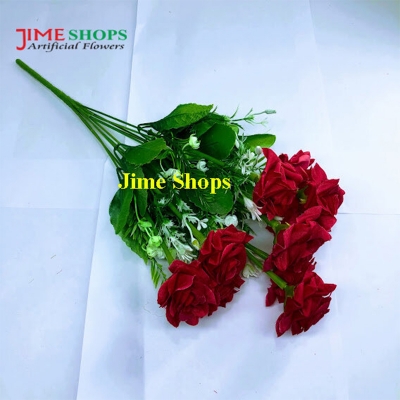 Picture of Artificial 10 roses flower bunches 16 inc long, flower bunches for tob (FBR3)