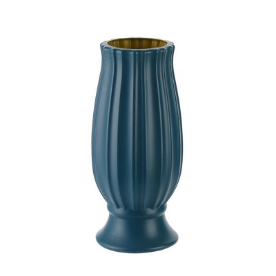 Picture of Flower Vase Unbreakable Exquisite Smooth Touch Streamlined Solid Color Dried Flower Arrangement Plastic Vase for Living Room (CTD1)
