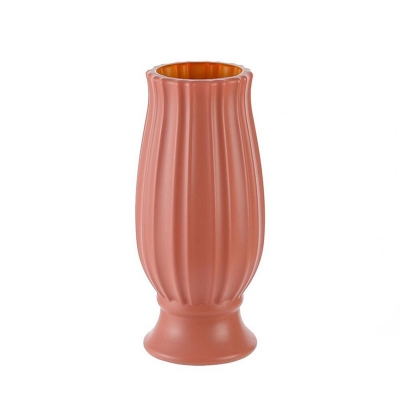 Picture of Flower Vase Unbreakable Exquisite Smooth Touch Streamlined Solid Color Dried Flower Arrangement Plastic Vase for Living Room (CTD3)