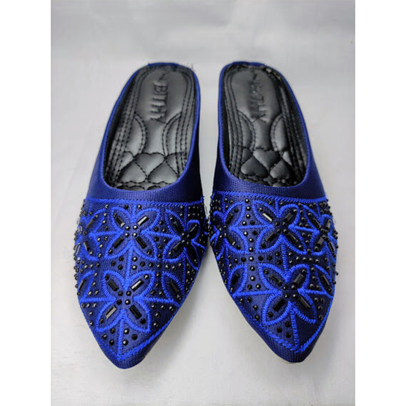 Picture of Ladies half shoes with some unique colors (Blue,EU:41)