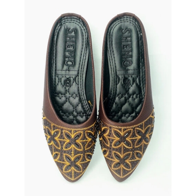Picture of Ladies half shoes with some unique colors (Brown,EU:41)