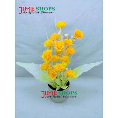 Picture of Artificial Flower & Plant 18Cm In Plastic Pot For Any Kind Of Decoration - Home Decoration Item - Home Decoration Item - Home Decoration Item (Yellow)