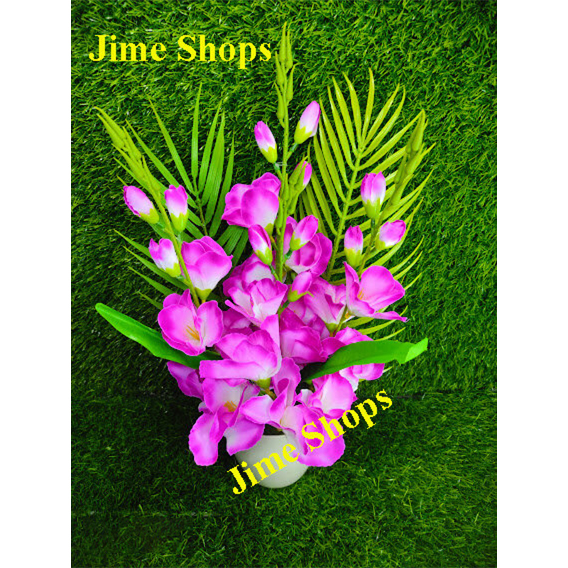 Picture of Artificial Gladiolus Flower & plant 57cm in Plastic Vases for any kind of Decoration (Purple)