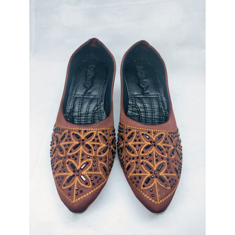 Picture of Ladies Karcupi Half Flat Fashionable Full Shoes (Sand Brown,EU:36)