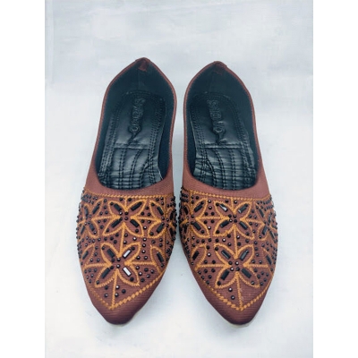 Picture of Ladies Karcupi Half Flat Fashionable Full Shoes (Sand Brown,EU:36)