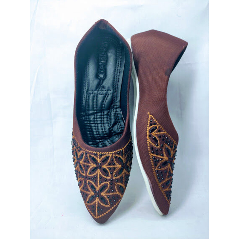 Picture of Ladies Karcupi Half Flat Fashionable Full Shoes (Sand Brown,EU:36)