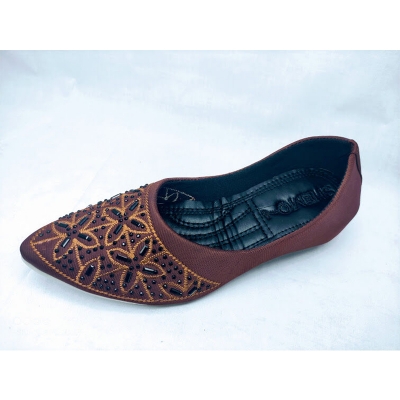 Picture of Ladies Karcupi Half Flat Fashionable Full Shoes (Sand Brown,EU:40)