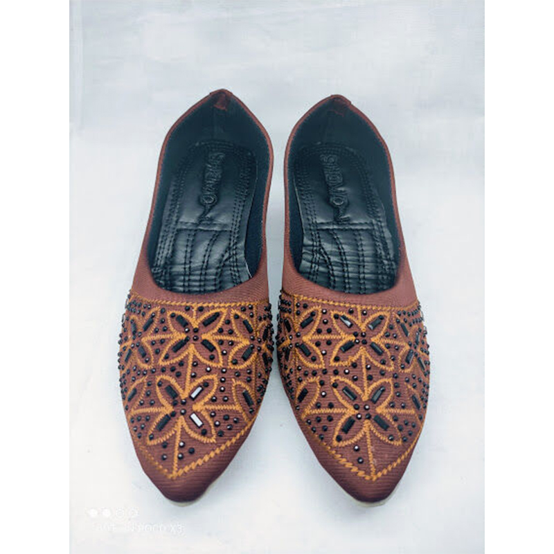 Picture of Ladies Karcupi Half Flat Fashionable Full Shoes (Sand Brown,EU:40)