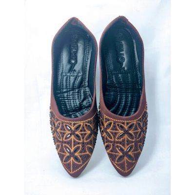 Picture of Ladies Karcupi Half Flat Fashionable Full Shoes (Sand Brown,EU:39)