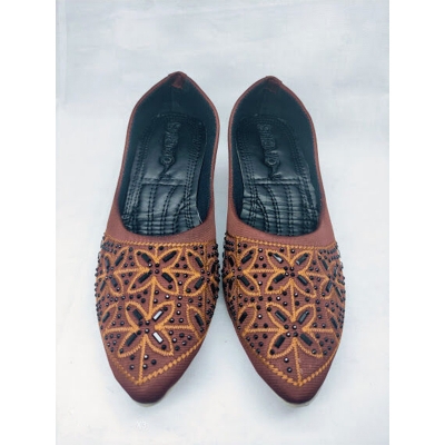 Picture of Ladies Karcupi Half Flat Fashionable Full Shoes (Sand Brown,EU:39)