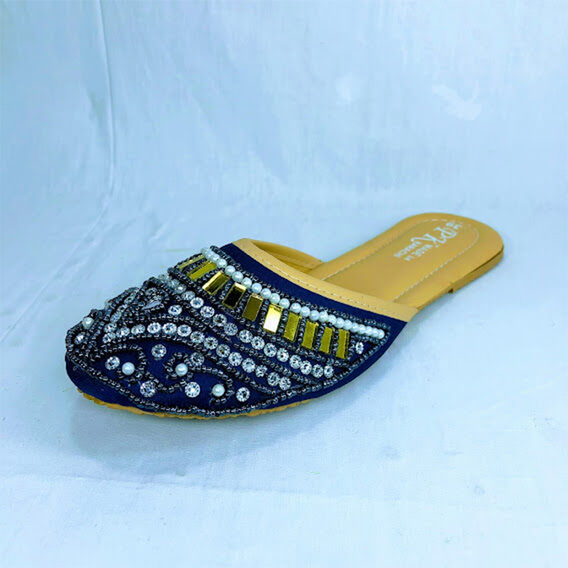 Picture of Ladies Very Soft Half stone nagra, Flat Sandal & Shoes, Ladies Flat Lace Slipper (Brown,EU:40)