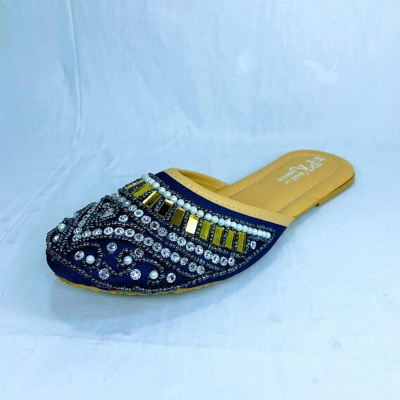Picture of Ladies Very Soft Half stone nagra, Flat Sandal & Shoes, Ladies Flat Lace Slipper (Brown,EU:40)