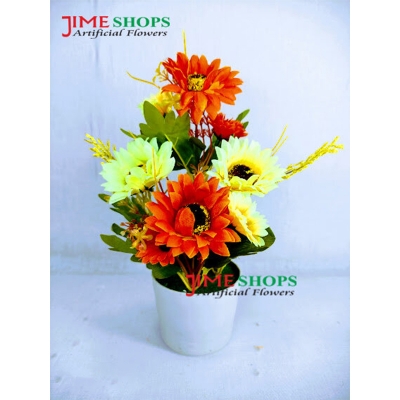 Picture of Artificial Various Flower in Plastic pot for Office, Home, Reading Table Decoration - Home Decoration Item - Home Decoration Item (MTT m3)
