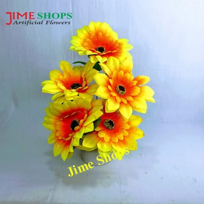 Picture of Artificial Various Flower in Plastic pot for Office, Home, Reading Table Decoration - Home Decoration Item - Home Decoration Item (MTT m6)