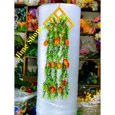 Picture of Artificial wall hanging fruits brunches with hanging chika 2ft long (Yellow)
