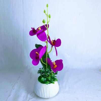 Picture of Artificial Little various Flower & Plant In Plastic Pot 7Inc/18Cm For Office, Home, Table Decoration - Home Decoration Item - Home Decoration Item - artificial flower (MCT 35)