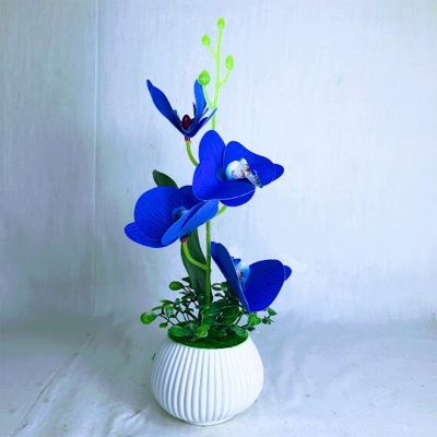 Picture of Artificial Little various Flower & Plant In Plastic Pot 7Inc/18Cm For Office, Home, Table Decoration - Home Decoration Item - Home Decoration Item - artificial flower (MCT 34)
