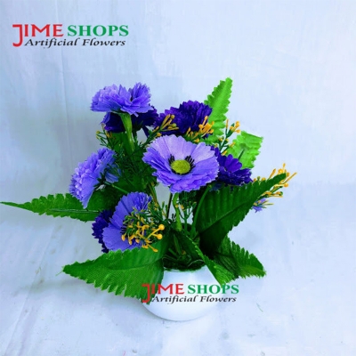 Picture of Artificial Little various Flower & Plant In Plastic Pot 7Inc/18Cm For Office, Home, Table Decoration - Home Decoration Item - Home Decoration Item - artificial flower (MCT 32)