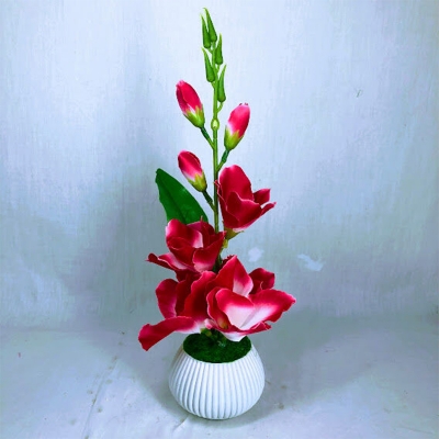 Picture of Artificial Little various Flower & Plant In Plastic Pot 7Inc/18Cm For Office, Home, Table Decoration - Home Decoration Item - Home Decoration Item - artificial flower (MCT 41)