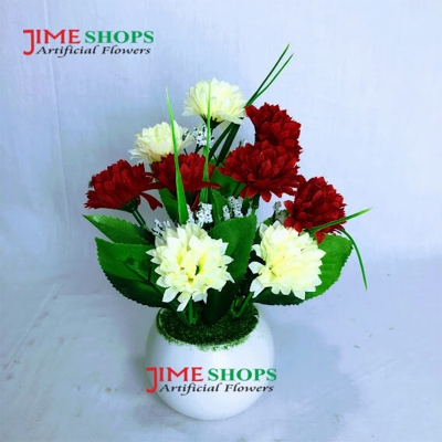 Picture of Artificial Little various Flower & Plant In Plastic Pot 7Inc/18Cm For Office, Home, Table Decoration - Home Decoration Item - Home Decoration Item - artificial flower (MCT 16)