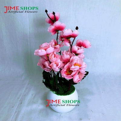 Picture of Artificial Little various Flower & Plant In Plastic Pot 7Inc/18Cm For Office, Home, Table Decoration - Home Decoration Item - Home Decoration Item - artificial flower (MCT7)