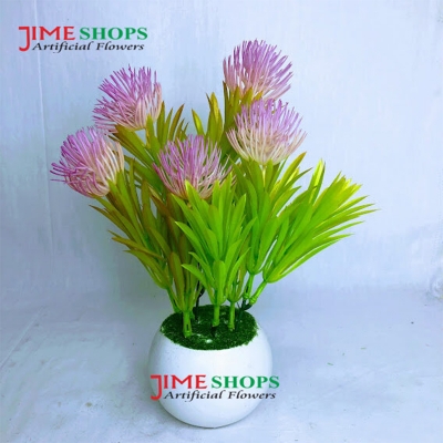 Picture of Artificial Little various Flower & Plant In Plastic Pot 7Inc/18Cm For Office, Home, Table Decoration - Home Decoration Item - Home Decoration Item - artificial flower (MCT 20)
