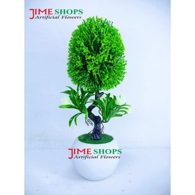 Picture of Artificial Bonsai Tree (35Cm Long+Wide) In Plastic Pot For Office, Home, Reading Table Decoration - Home Decoration Item - Home Decoration Item - artificial flower (Bonsai 5)