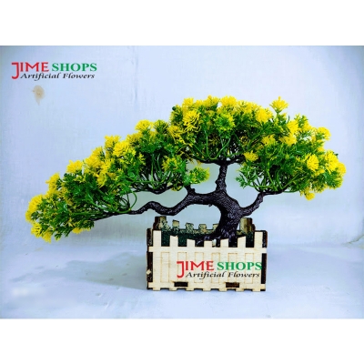 Picture of Artificial Bonsai Tree (35Cm Long+Wide) In Plastic Pot For Office, Home, Reading Table Decoration - Home Decoration Item - Home Decoration Item - artificial flower (Bonsai 4)